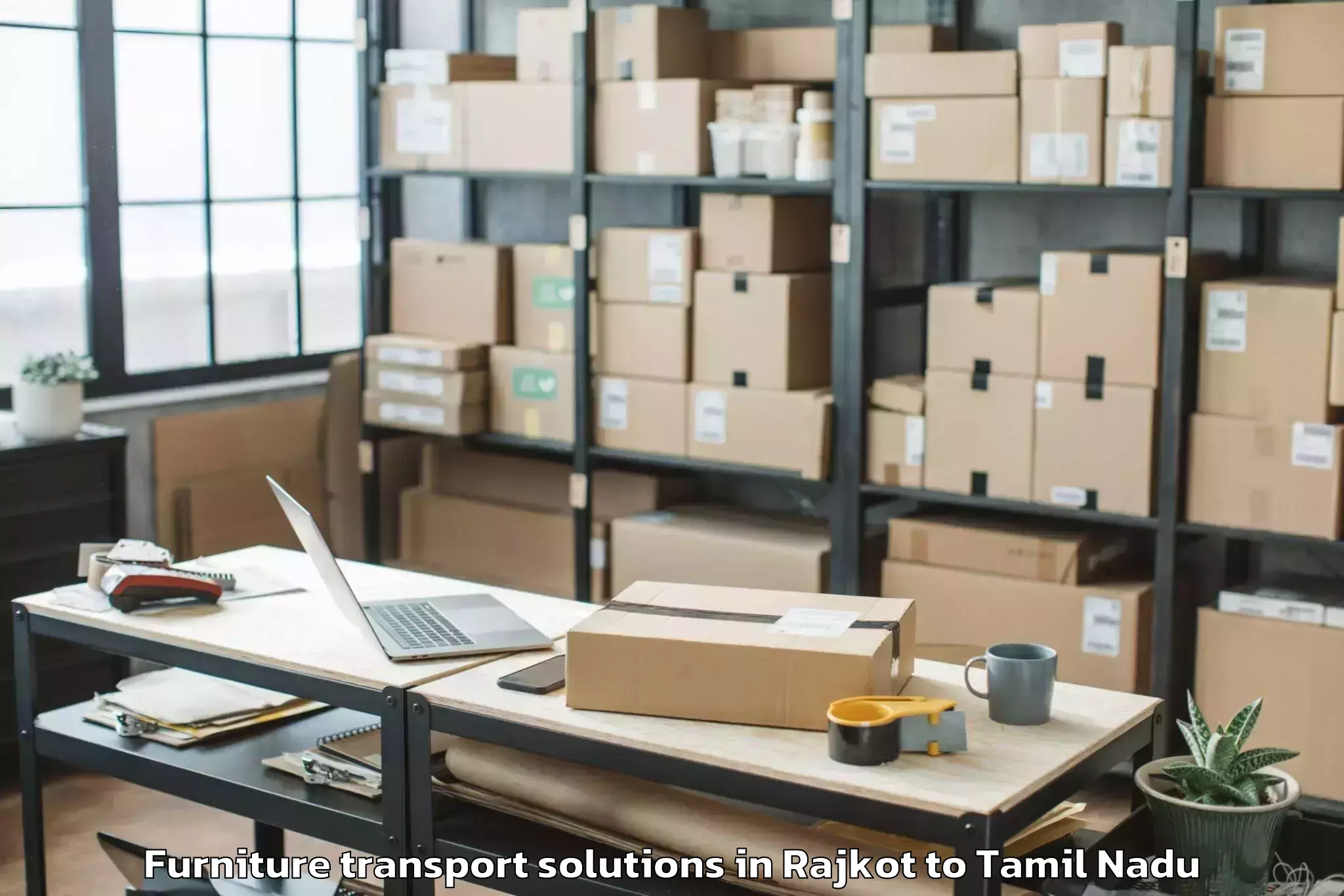 Professional Rajkot to Krishnarayapuram Furniture Transport Solutions